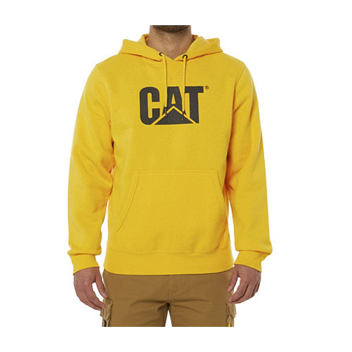 Caterpillar Foundation Hooded Sweatshirt Philippines - Mens Hoodies - Yellow 76128BNVC